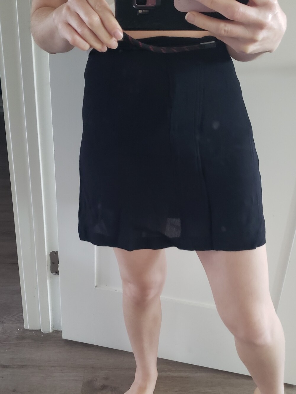 Reformation Clifton Wrap Skirt Black